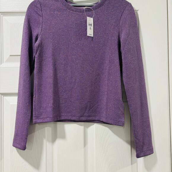 Gap Girls Sparkly Purple Top Size 12 NWT - Picture 1 of 3